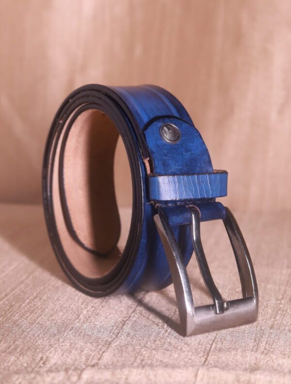 eclipse blue leather belt